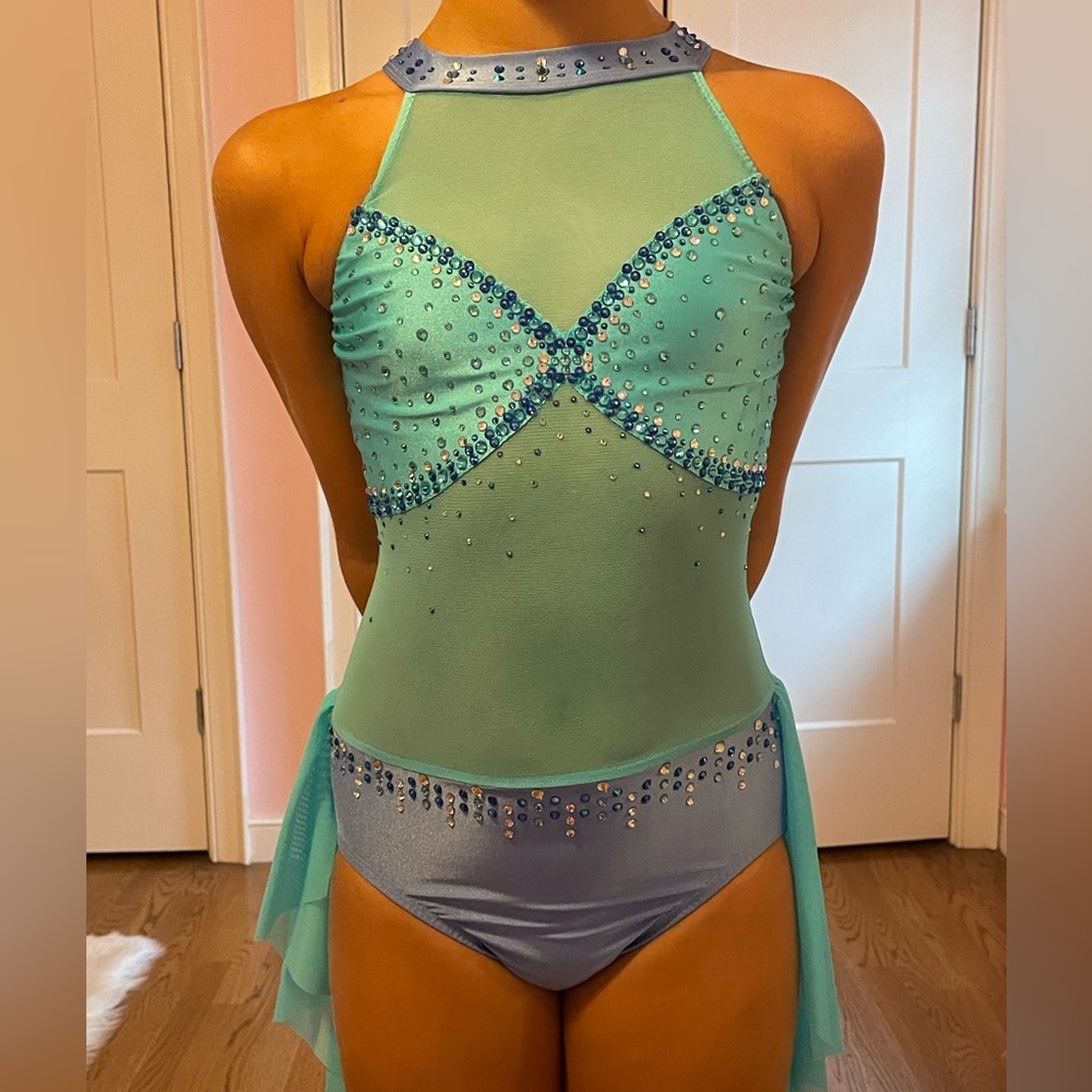 Couture costume base with custom stoning size 12